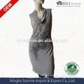 Women viscose knitted casual long length dress,printed dress,embroidery dress,sleeveless dress